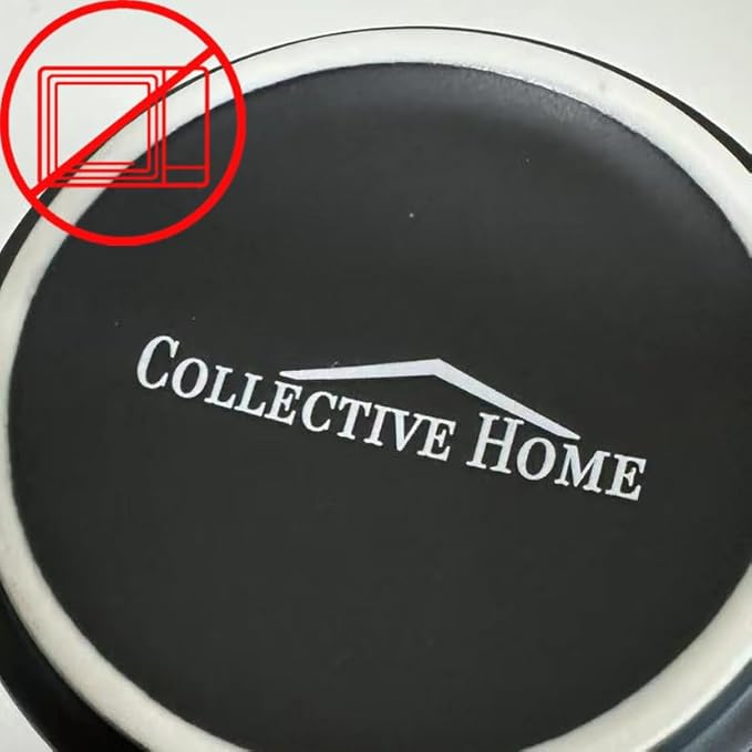 COLLECTIVE HOME - Black Monogram Ceramic Mugs, 15 oz Golden Initial Coffee Cups, Elegant Alphabet Tea Mugs, Personalized Halloween Mug with Gift Box, Perfect for Office and Home Décor (m)