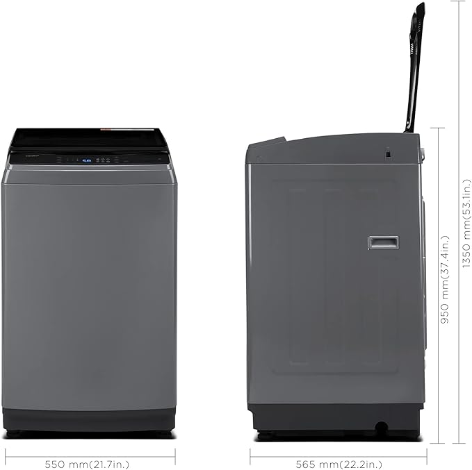 COMFEE’ Washing Machine 2.4 Cu.ft LED Portable Washing Machine and Washer Lavadora Portátil Compact Laundry, 8 Models, Environmentally Friendly, Child Lock for RV, Dorm, Apartment Magnetic Gray