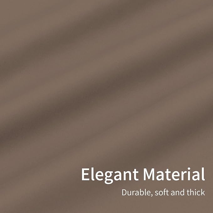 Easy-Going Blackout Curtains for Bedroom, Solid Thermal Insulated Grommet and Noise Reduction Window Drapes, Room Darkening Curtains for Living Room, 2 Panels(46x84 in, Camel)