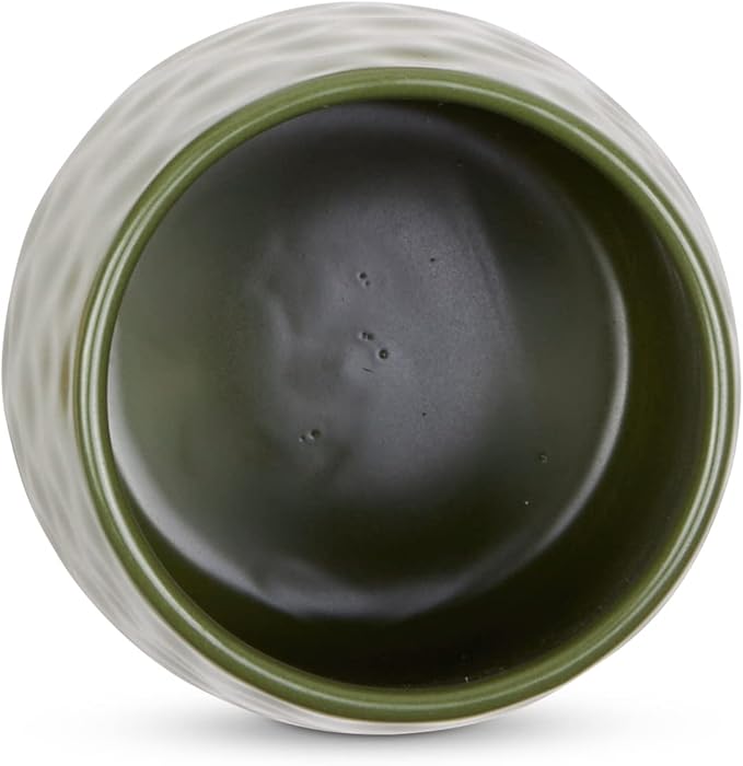 DII Kitchen Accessories Collection, Textured Matte Ceramic Canister Set, Sage, Dimple, 2 Piece