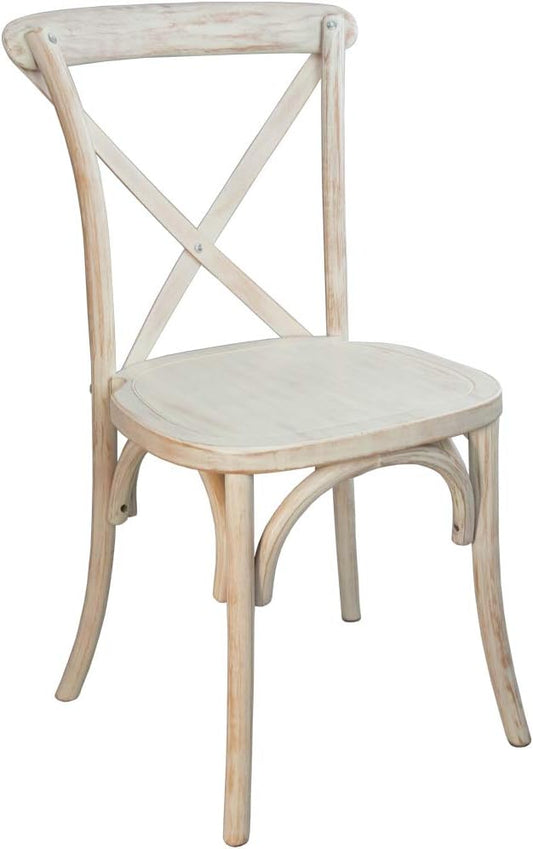 EMMA + OLIVER Lime Wash X-Back Chair