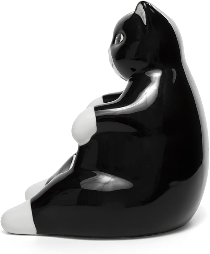 Ceramic Lazy Black Cat Home decor - Can be used as a candy dish, decorative bowl, tealight candle holder and jewelry tray | Unique Birthday gifts for Women, Mom, Grandma, Cat lover, Friend, Coworker