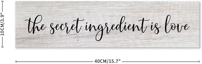 Generic Funny Wood Sign The Secret Ingredient is Love Rustic Wooden Hanging Sign Home Farmhouse Kitchen Wall Decoration 16 x 4 Inch
