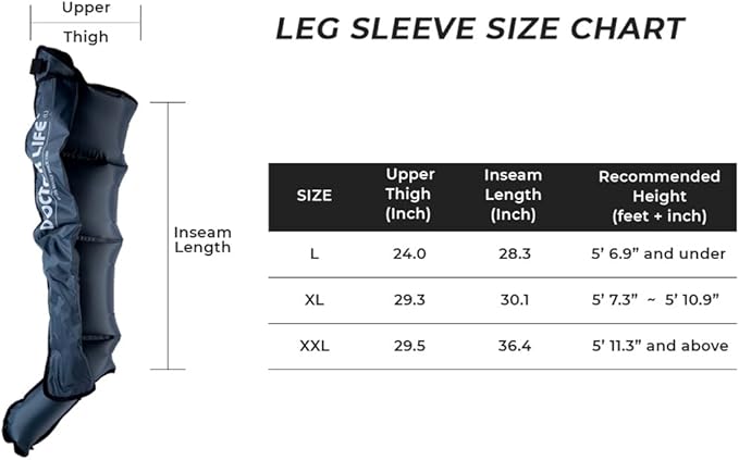 DOCTOR LIFE LX9max Full Body (B) - Sequential Air Compression Recovery System : Device + Legs (2XL) + Arm + Waist + Centerbody + Bag (FSA-HSA Approved)