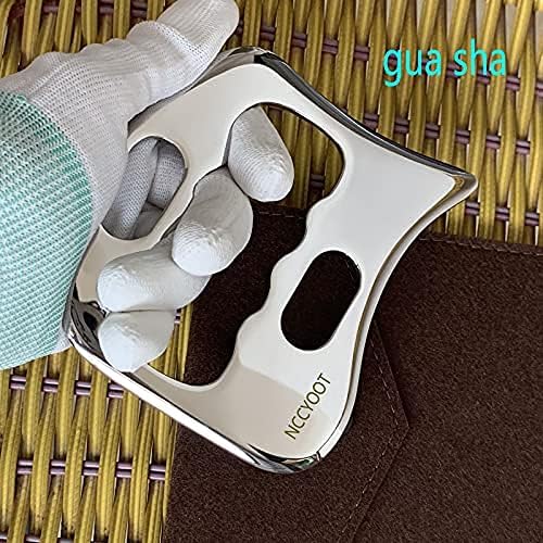 Gua sha Tool gua sha Stainless Steel iastm Tool Gussha Massage Tool Muscle Scraping Tool for Soft Tissue Therapy and Reduce Arms,Back, Legs, Neck Muscle Pain(SSL)………