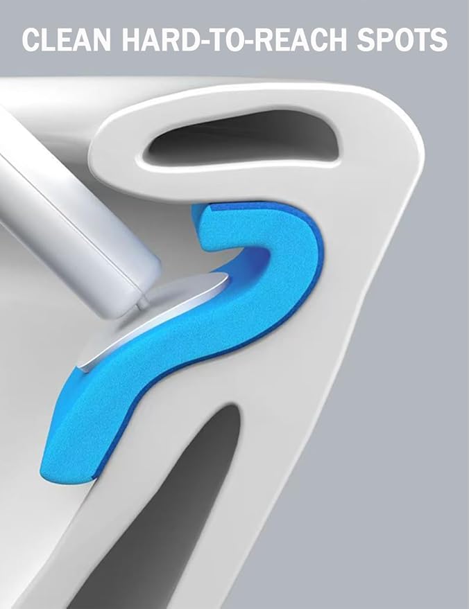 Disposable Toilet Brush&Holder with 18pcs Refills Pads, Toilet Cleaning Kit System,Toilet Bowl Cleaner Wand Holder and Set (24 Replacement Pads Refills)