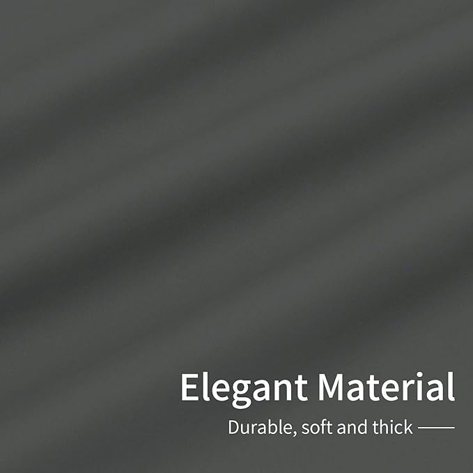 Easy-Going Blackout Curtains for Bedroom, Solid Thermal Insulated Grommet and Noise Reduction Window Drapes, Room Darkening Curtains for Living Room, 2 Panels(42x84 in, Gray)