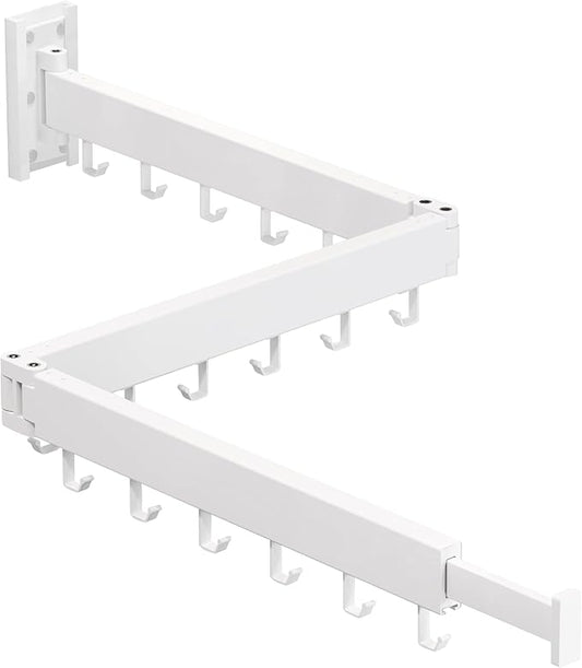 Clothes Drying Rack Wall Mounted,Drying Rack Clothing,Laundry Drying Rack Wall Mount,Collapsible Drying Racks for Laundry,Retractable,Foldable,Clothes Hanger Rack,Clothes Dryer Rack,White Color