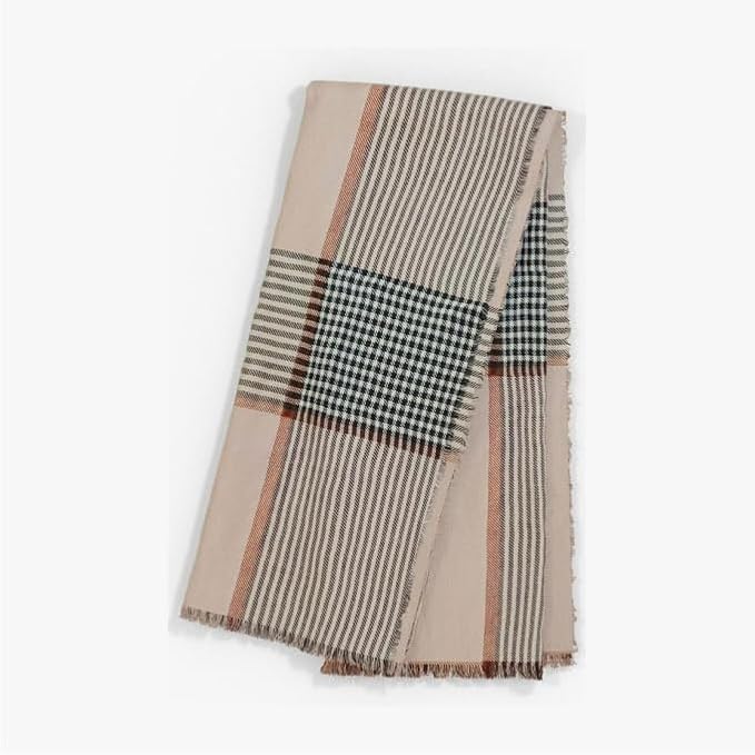 Outer Bug Shield Outdoor Throw Blanket w/Insect Shield Repellent Gear Technology- Lightweight Insect-Repellent Outdoor Blanket, Camping, Picnic & Beach Blanket, Striped Plaid, 50”W x 60”