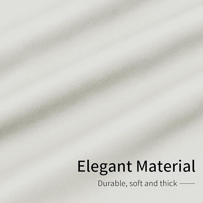 Easy-Going Blackout Curtains for Bedroom, Solid Thermal Insulated Grommet and Noise Reduction Window Drapes, Room Darkening Curtains for Living Room, 2 Panels (34x63 in, Ivory)