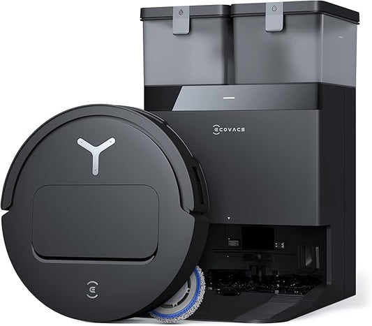 ECOVACS DEEBOT T50 PRO Omni Robot Vacuum and Mop, 3.19” Ultra-Slim, 15,000Pa Suction, ZeroTangle 2.0, TruEdge Edge Cleaning, AIVI 3D Obstacle Avoidance, Auto Mop Wash & Dry, Self-Emptying