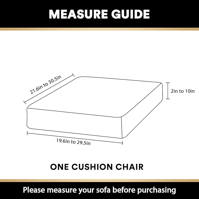 PrinceDeco Velvet Stretch Couch Cushion Cover, Sofa Slip Covers for Cushion Couch Chair Loveseat Sofa Furniture Protector Cushion Sofa Cover Each Width Up to 29.5", Grey
