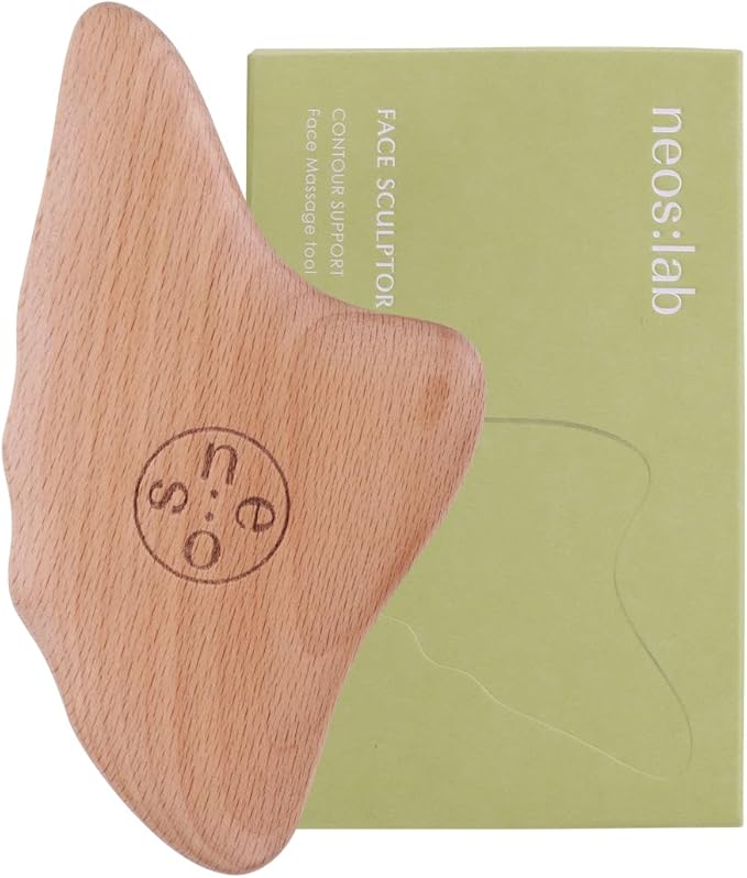 Face Sculptor - Beech Wood Massage Tool, Portable & Lightweight Scraping Tools, Wood Gua Sha, Relieve Tensed Muscle, Lymphatic Massage to Help Face & Body Circulation