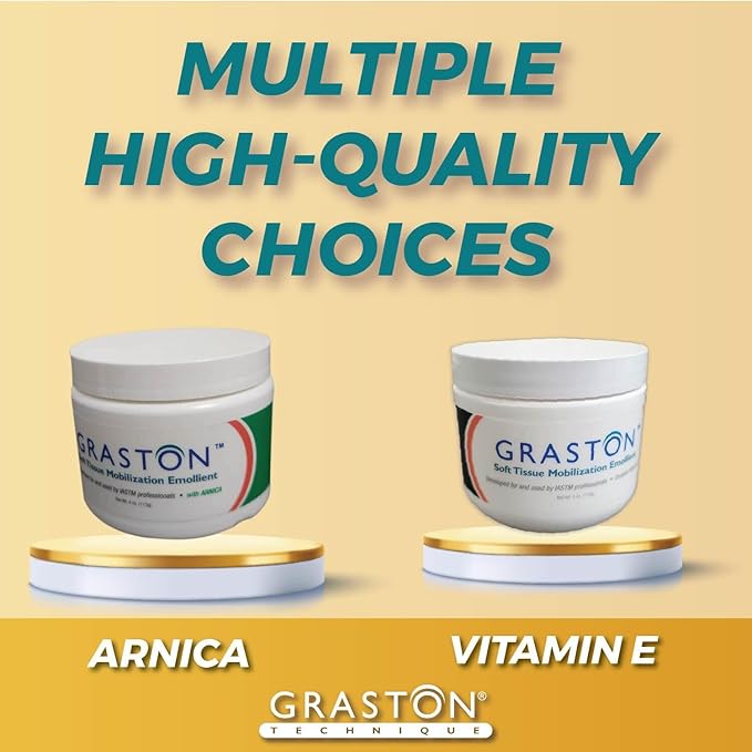 Graston Technique Arnica Soft Tissue Emollient - 4oz Jar Pro-Grade Therapy Cream for IASTM, Massage, Relief and Recovery, 6-Pack
