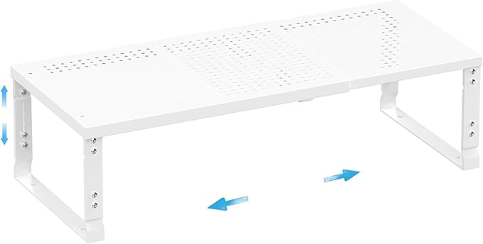 Expandable Spice Rack,Stackable Storage for Cabinet, Multi-Functional Kitchen Shelving,Height-Adjustable,Sustainable Organizer Solution(1Pack/White/Medium)