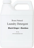 Plant-Based Liquid Laundry Detergent, 32 Fl Oz, Multiple Scents, HE Compatible (Black Ginger + Bamboo)