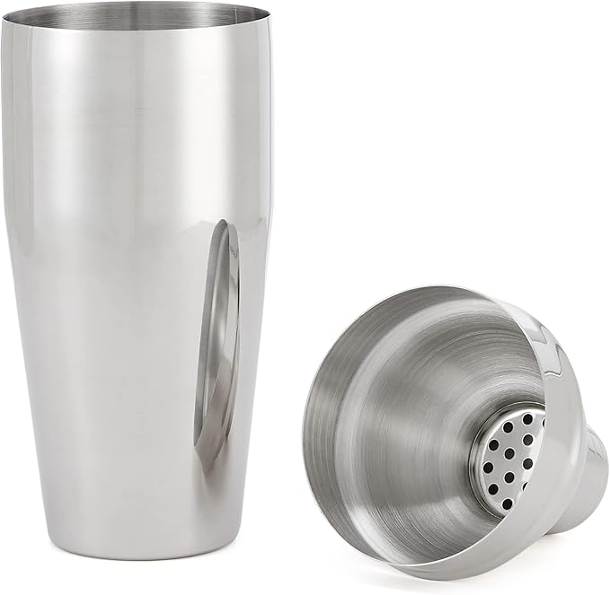 Amazon Basics 10-Piece Stainless Steel Bar Tools Set with Bamboo Stand Holder