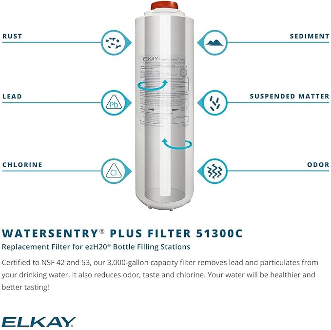 Elkay EZO8WS EZH2O Refrigerated Single Drinking Fountain with Bottle Filling Station and Hands Free Activation - Stainless Steel