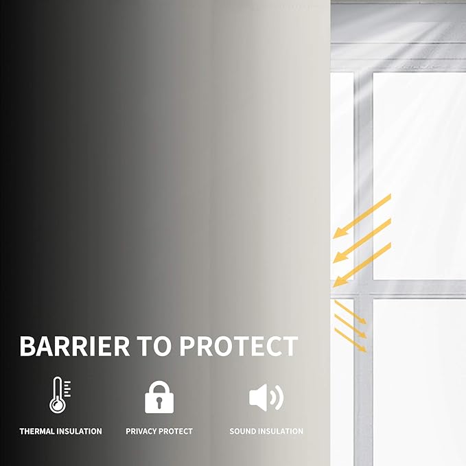 Easy-Going Blackout Curtains for Bedroom, Solid Thermal Insulated Grommet and Noise Reduction Window Drapes, Room Darkening Curtains for Living Room, 2 Panels (52x96 in,Ivory)