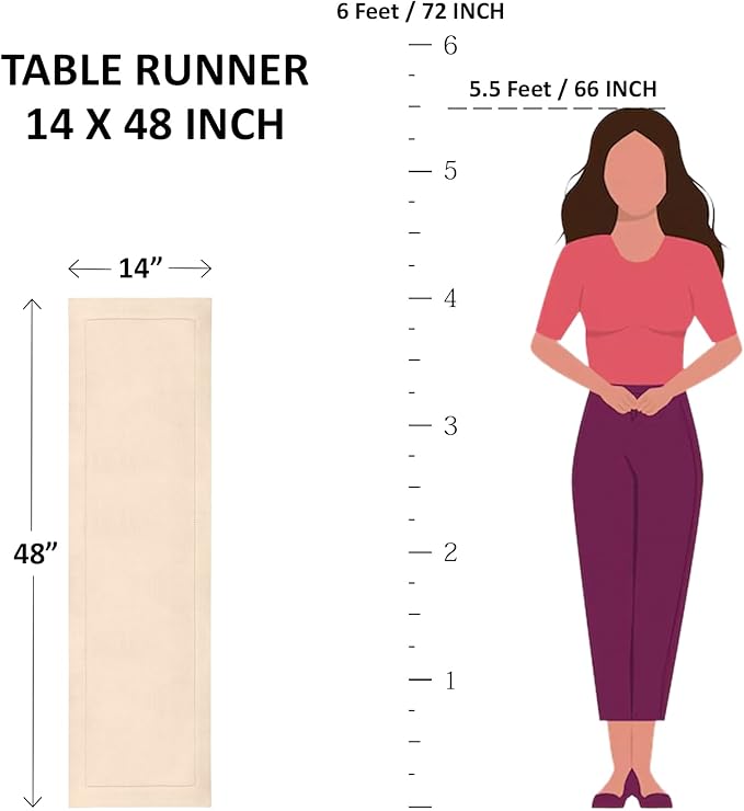 Solino Home Linen Mustard Yellow Table Runner 48 Inches - 100% Pure Linen Farmhouse Short Table Runner 14 x 48 Inch Ideal for Dresser and Coffee Tables - Fete