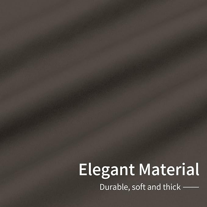 Easy-Going Blackout Curtains for Bedroom, Solid Thermal Insulated Grommet and Noise Reduction Window Drapes, Room Darkening Curtains for Living Room, 2 Panels (42x95 in, Taupe)