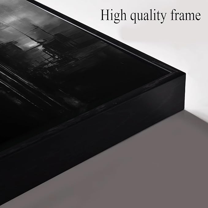 Abstract Painting Canvas Wall Art Living Room Black Wall Decor for Bedrom Home Office Decor Large Picture Frames for Wall 29 x 58 Inch