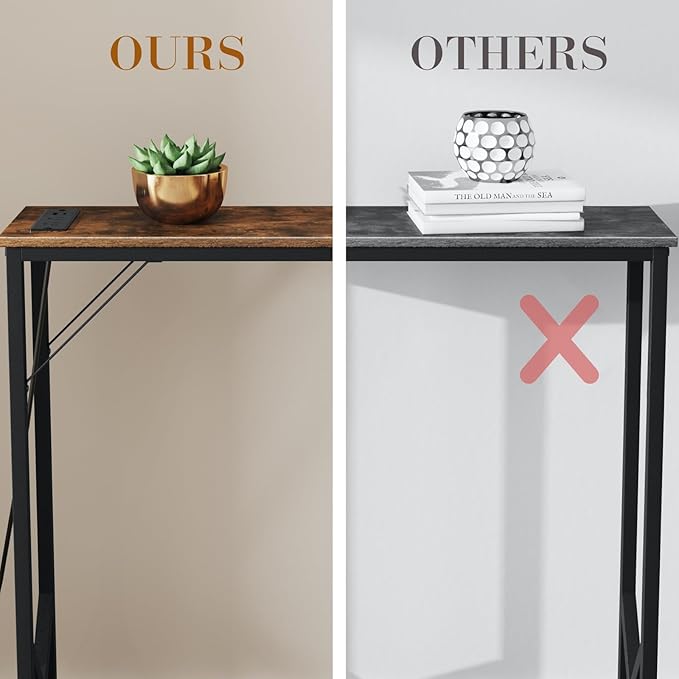 47.2'' Console Table, Skinny Entryway Table with Fast-Charging Station, Narrow Long Sofa Table, Behind Slim Couch Table for Entrance, Hallway, Living Room Decor ST-BR120-1