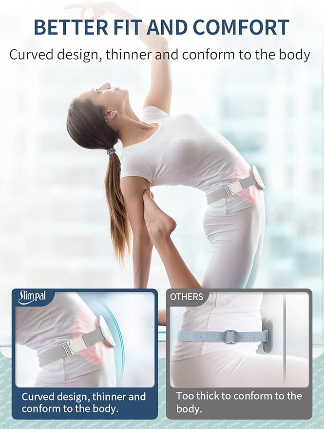 Slimpal Heating Pad for Period Cramps, Portable Cordless Electric Heating Pad for Menstrual Pain Relief Heat Belt, Rechargeable Wearable Heat Pad Gifts for Her Women Girl Wife Girlfriend, White