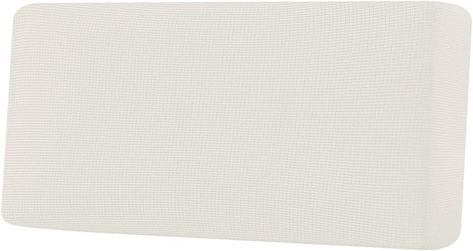 H.VERSAILTEX Super Stretch Individual Seat Cushion Covers Sofa Covers Couch Cushion Covers Slipcover Sets Thick Jacquard Textured Twill Fabric (1 Piece Sofa Cushion Cover, Porcelain)