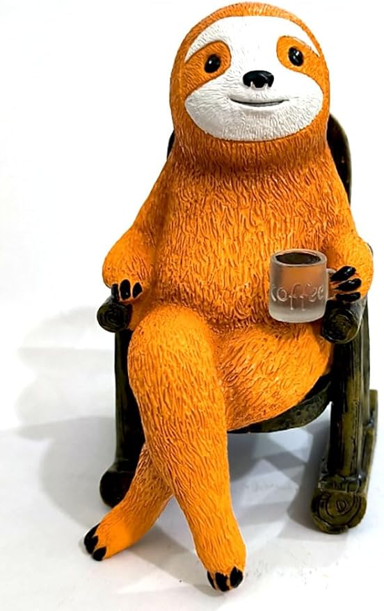 Cute Sloth Solar Light Fairy Garden Accessories Outdoor Figurine Lights Micro Landscape Garden Decorations for Patio Yard Lawn Porch Housewarming Garden Gift Sloth Gifts Valentines Day Gifts