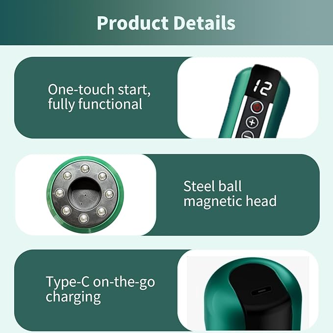 Elouris Cellulite Massage Tool,Lymphatic Drainage Massager,Lymphatic Drainage Tool,Rechargeable Body Sculpting Cupping Machine for Thighs, Arms, Stomach - Cordless Deep Tissue Massager,Gift for Women