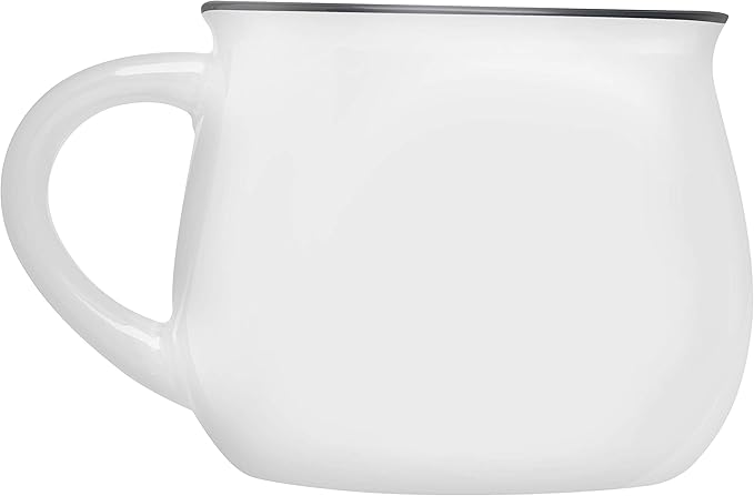 DISCOUNT PROMOS Glazed Campfire Coffee Mugs 12 oz. Set of 10, Bulk Pack - Perfect for Coffee, Tea, Espresso, Hot Cocoa, Other Beverages - White