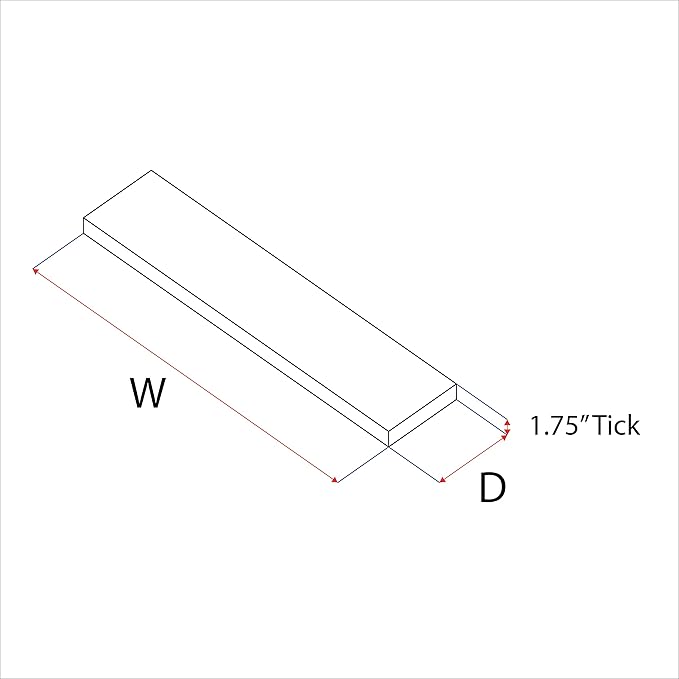 URBANDI, Rustic Floating Shelves, Set of 2, Hidden Bracket, Solid Wood, Heavy Duty, Wall Mounted Shelves, (Dark Brown, 24Wx8D)