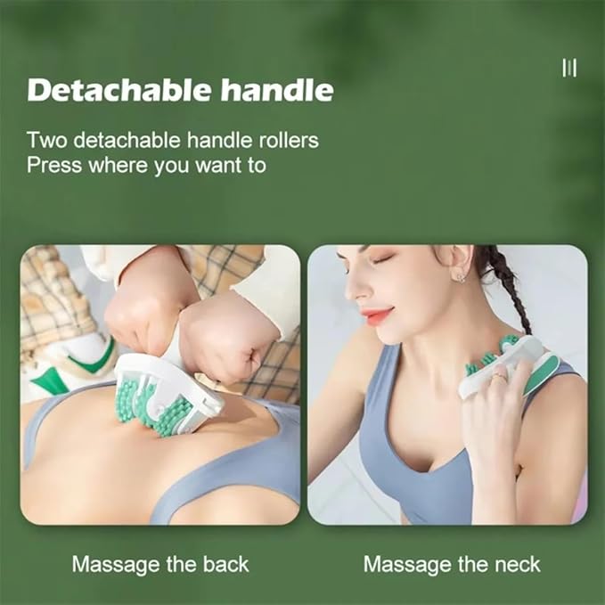 Cellulite Roller for Legs and Arms 2025 New, with Two Removable Handle Design, 360° Anti-Celluliteleg Roller Cellulite Fascia Massage Roller, Deep Tissue Massage Tool for Fat Deposits Reduction Green