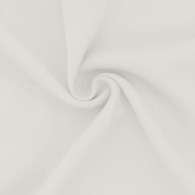 Easy-Going Blackout Curtains for Bedroom, Solid Thermal Insulated Grommet and Noise Reduction Window Drapes, Room Darkening Curtains for Living Room, 2 Panels (52x46 in,Ivory)