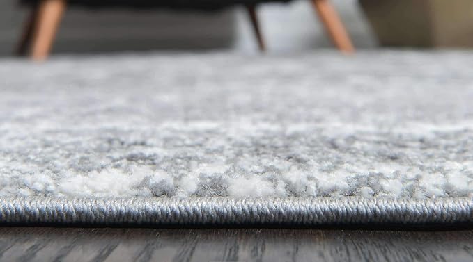 Unique Loom Rosso Collection Vintage, Traditional, Bohemian, Geometric, Distressed, Southwestern Area Rug (2' 7 x 10' 0 Runner, Gray/Ivory)