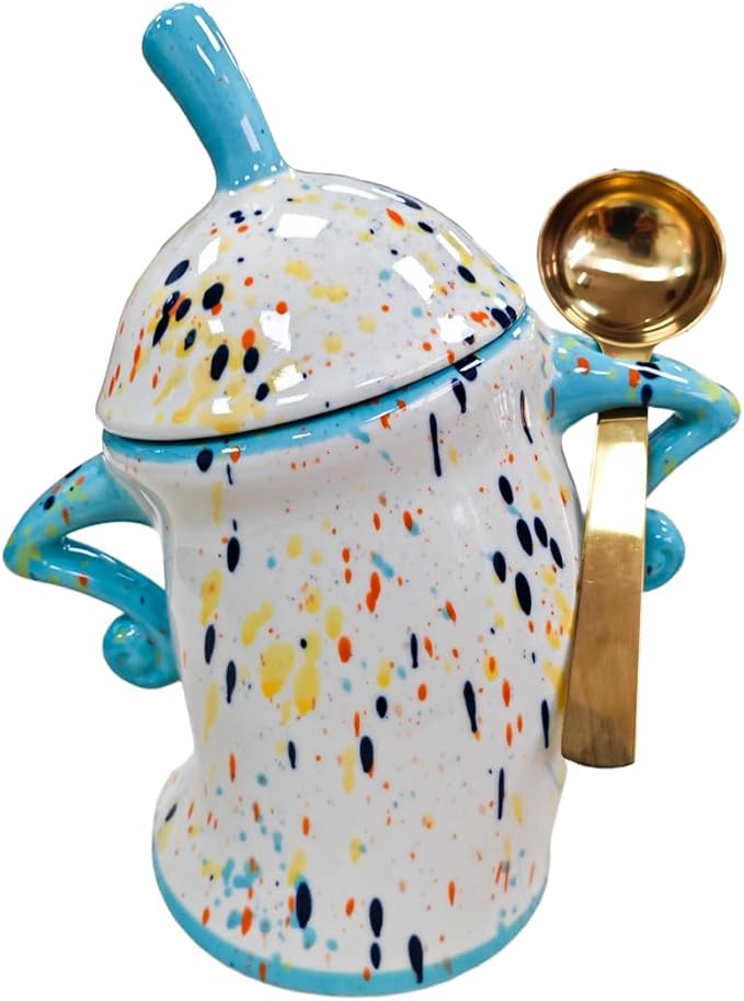 Ceramic Kitchen Canister with Silicone Seal Lid,Modern Elegant Design Airtight Lid Storage Food Jar Canister for Kitchen Sugar Coffee Tea Spice or More (Olive green)