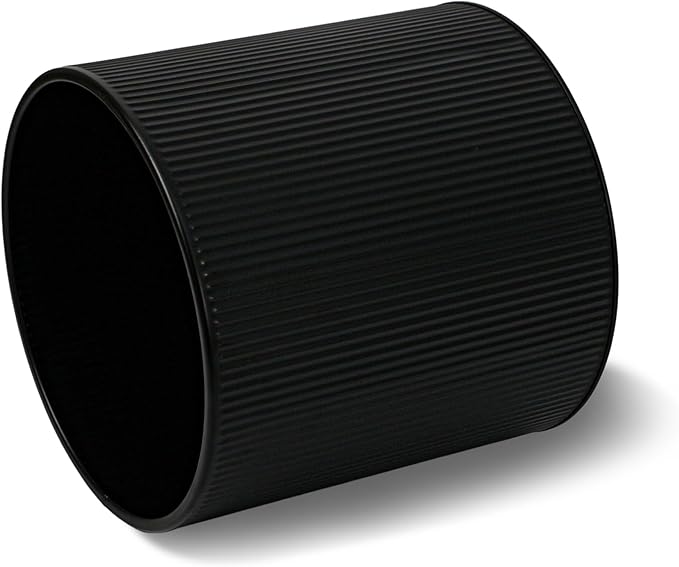 ARNIS Modern Plant Pots, Set of 2 Round Large Planters with Stand, Large Size Metal Pots with Drainage Holes for Living Room, Office, Garden or Balcony, 10.5 &12.25 Inch, Black & Gold