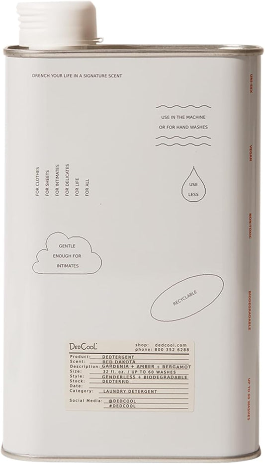 DedCool Liquid Laundry Dedtergent (Red Dakota, 32 fl oz) Luxurious Fragrance, Scented, Removes Stains, Ideal for 60 Washes, Infused with Natural Essential Oils, Vegan, Non-Toxic, Cruelty & Dye Free