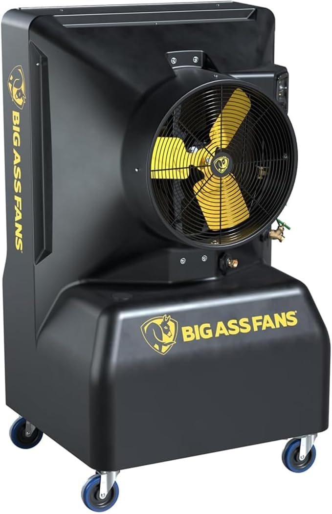Big Ass Fans - Cool-Space 350 - Portable Evaporative Swamp Cooler, Indoor and Outdoor Use, 16 Gallon Capacity, Variable Speed for Ultimate Cooling in Workshops and Garages