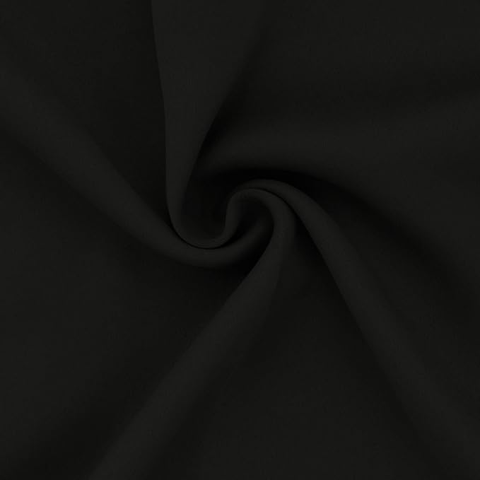 Easy-Going Blackout Curtains for Bedroom, Solid Thermal Insulated Grommet and Noise Reduction Window Drapes, Room Darkening Curtains for Living Room, 2 Panels (52x96 in,Black)