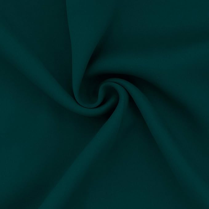 Easy-Going Blackout Curtains for Bedroom, Solid Thermal Insulated Grommet and Noise Reduction Window Drapes, Room Darkening Curtains for Living Room, 2 Panels (52x63 in,Deep Teal)