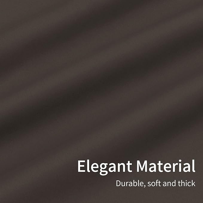 Easy-Going Blackout Curtains for Bedroom, Solid Thermal Insulated Grommet and Noise Reduction Window Drapes, Room Darkening Curtains for Living Room, 2 Panels(46x63 in, Taupe)