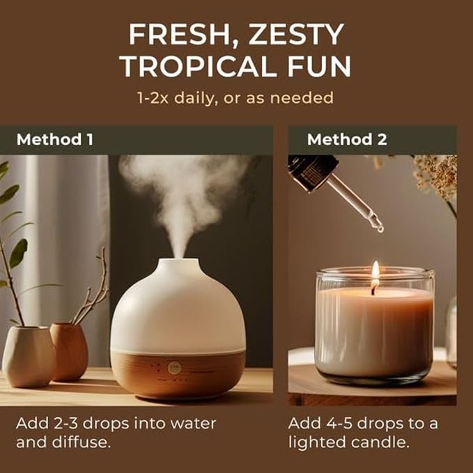 Gya Labs Lemongrass Essential Oil for Diffuser - 0.34 Fl Oz - 100% Pure Natural - Lemongrass Oil for Hair, Skin, Herbaceous, Candle Making Scent