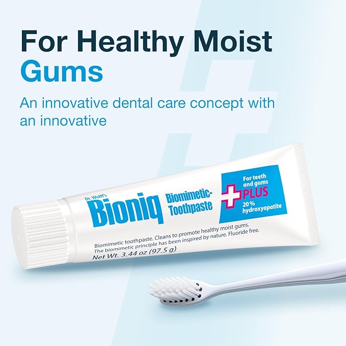 Bioniq Plus Biomimetic Toothpaste with 20 Percent Hydroxyapatite for Teeth and Gums I Clinically Tested I 3.44 oz (Pack of 3)