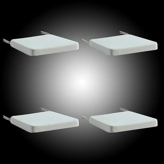 Chair Cushion for Dining Chairs with Ties 4 Pack Non Slip Memory Foam Kitchen Room Chair Pads 17x16 Inch, Beige