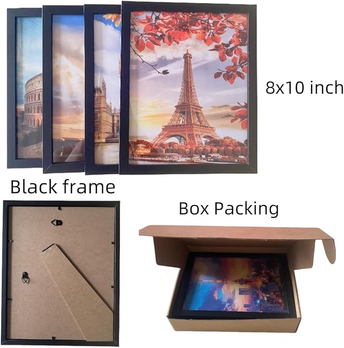 Boho Wall Art Decor, London, Tower of Pisa, Paris, Eiffel Tower,Roman Colosseum,City Wall Decor Art ,Modern Landscape Wall Art for Living Room Bedroom Prints Poster ,8x10 Inch Set of 4,Unframed