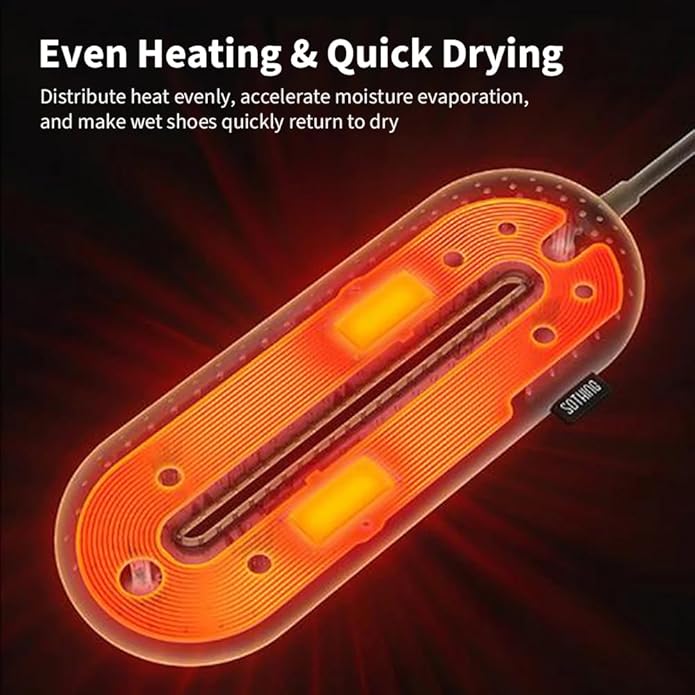 Boot Dryer Shoe dryer with 1532 heat dissipation holes 360° drying foot dryer eliminates bad odors 3 Timing