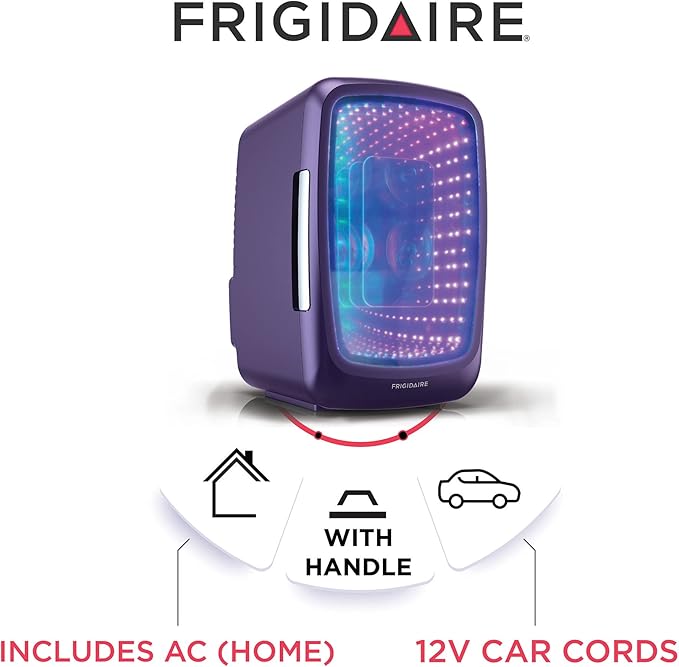Frigidaire EFMIS179 Gaming Light Up Mini Beverage Refrigerator, Purplehaze