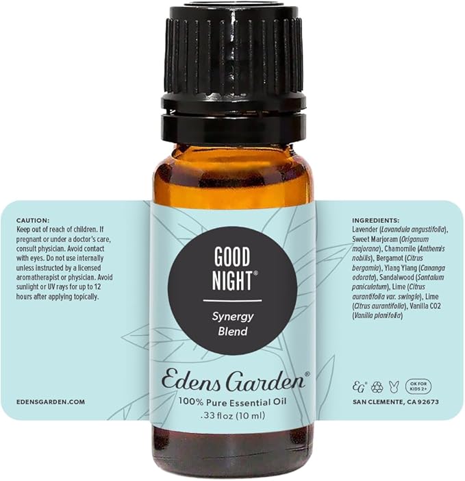 Edens Garden Good Night Essential Oil Blend- 100% Pure Premium Grade, Undiluted, Natural, Therapeutic, Aromatherapy, The Best for Diffusing, Candle, Humidifiers, Kid Safe 10 ml (.33 fl oz)